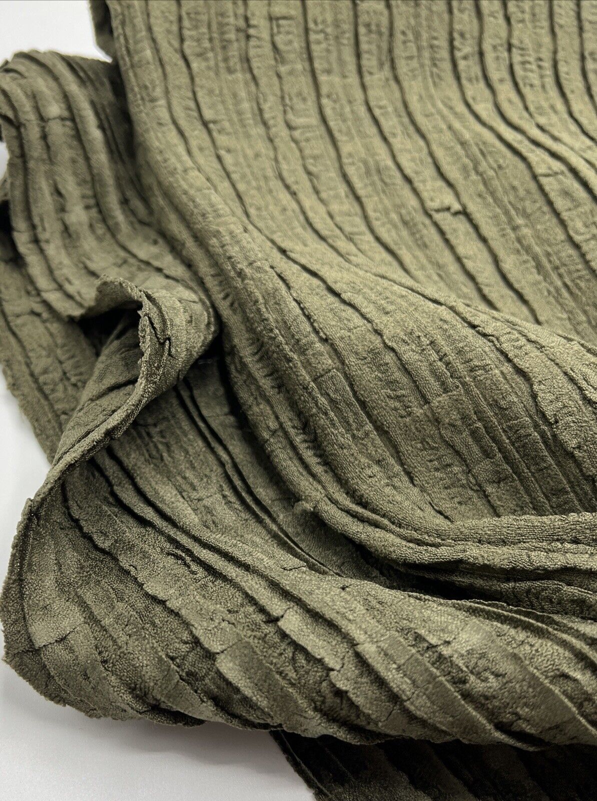 Khaki Textured Stretch Fabric - T9 Fabrics