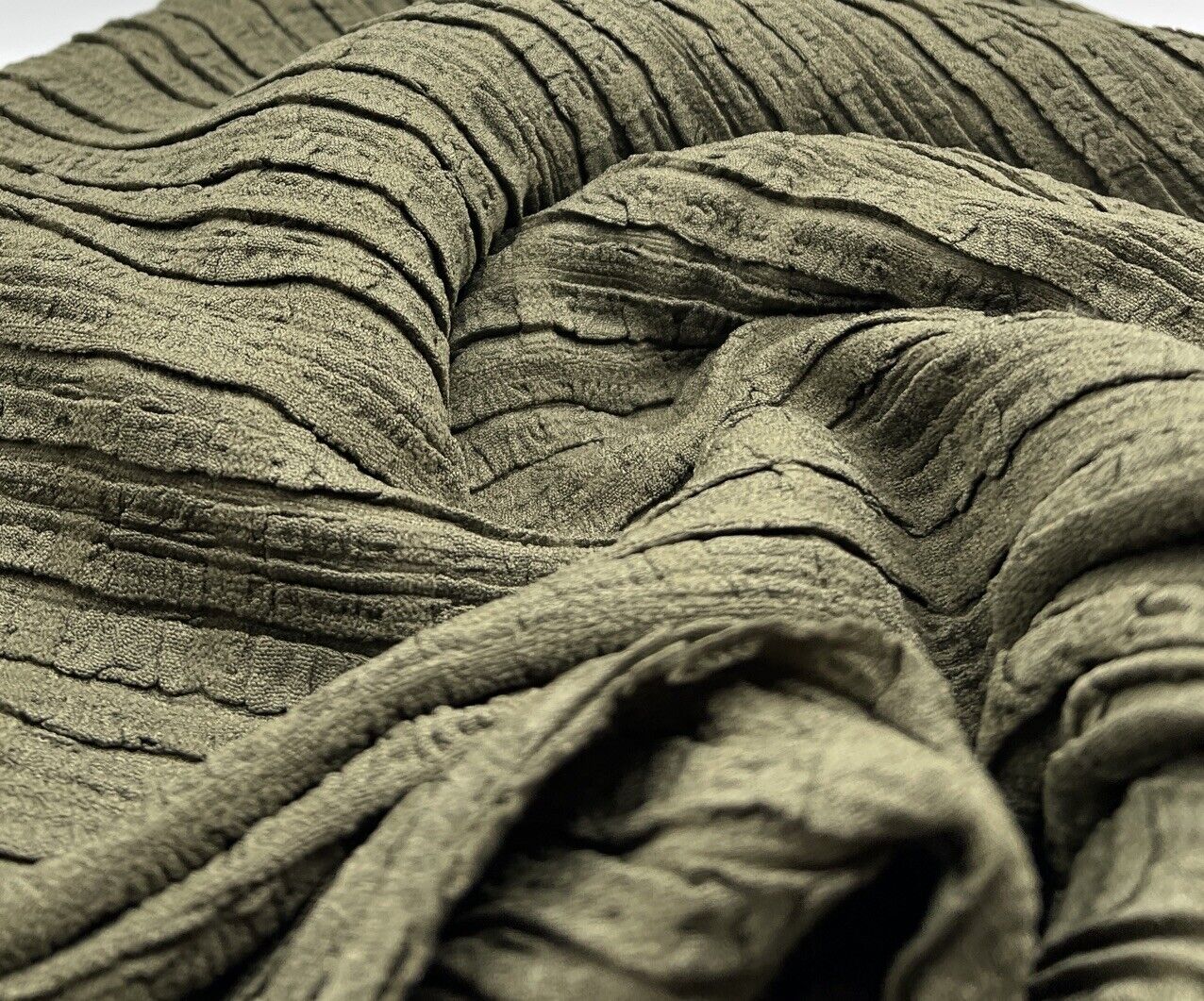 Khaki Textured Stretch Fabric - T9 Fabrics