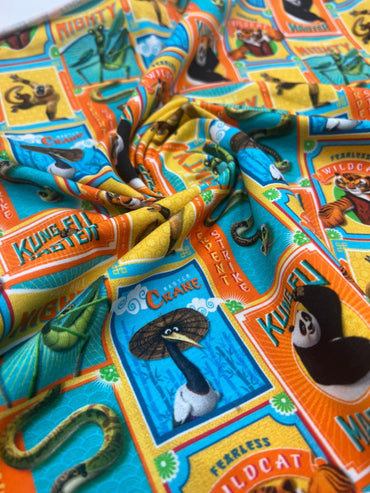 Kung Fu Panda Cotton Stretch Jersey 200 GSM 95/5 Lycra 4 Way Stretch - T9 Fabrics