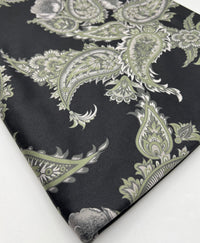 Large Khaki Paisley Super Soft Print Spun Poly Stretch Fabric - T9 Fabrics
