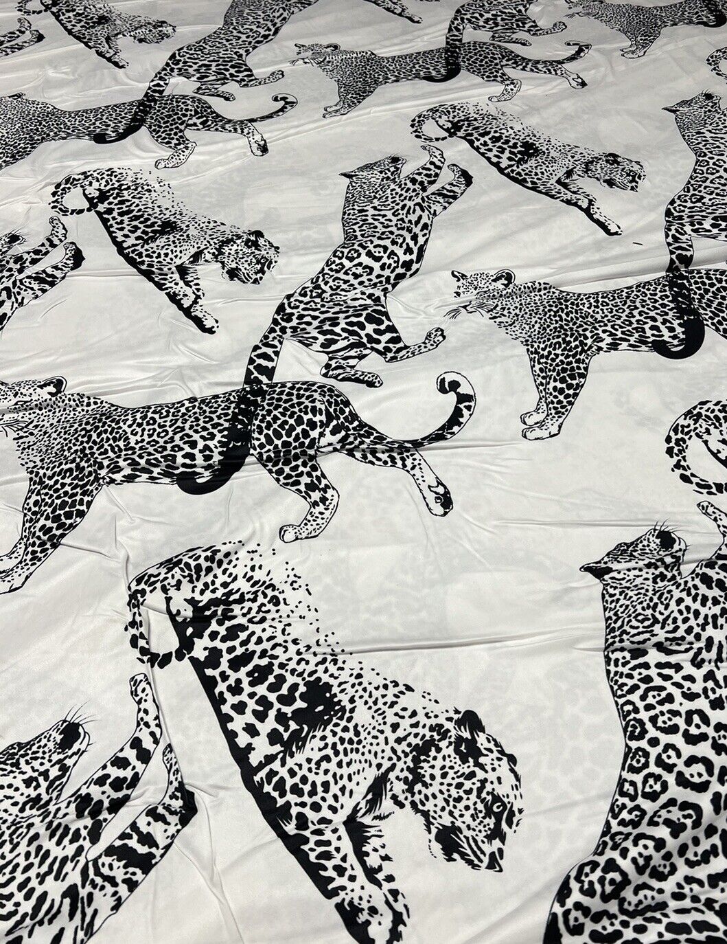 Large Leopard Print Super Soft Spun Poly Stretch Fabric - T9 Fabrics