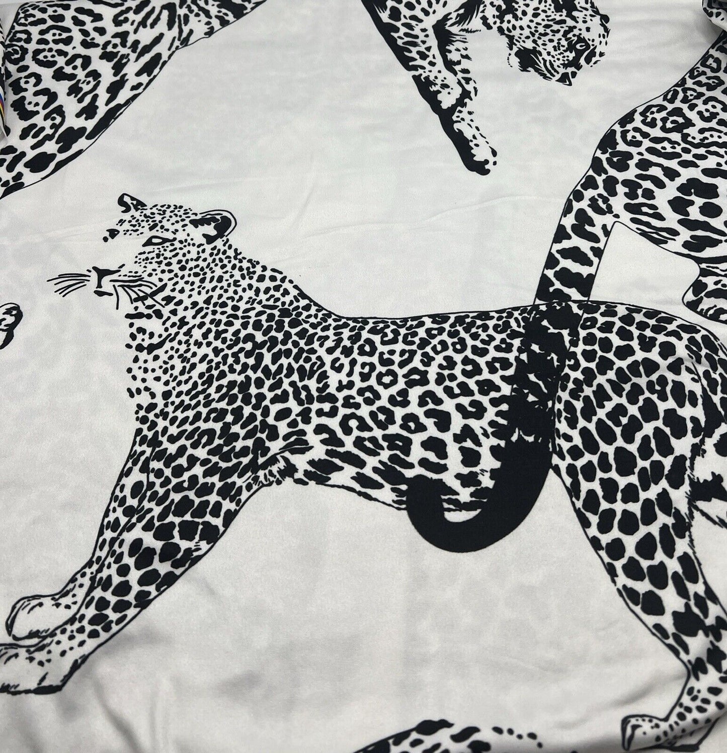 Large Leopard Print Super Soft Spun Poly Stretch Fabric - T9 Fabrics