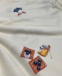 Lemon Breakfast Super Soft Print Spun Poly Stretch Fabric - T9 Fabrics