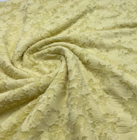 Lemon Burnout Textured Stretch Fabric 2 Way Stretch Fabric - T9 Fabrics