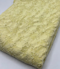 Lemon Burnout Textured Stretch Fabric 2 Way Stretch Fabric - T9 Fabrics
