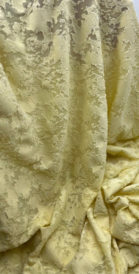 Lemon Burnout Textured Stretch Fabric 2 Way Stretch Fabric - T9 Fabrics