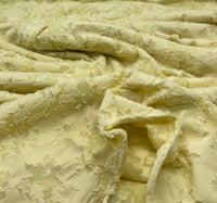 Lemon Burnout Textured Stretch Fabric 2 Way Stretch Fabric - T9 Fabrics