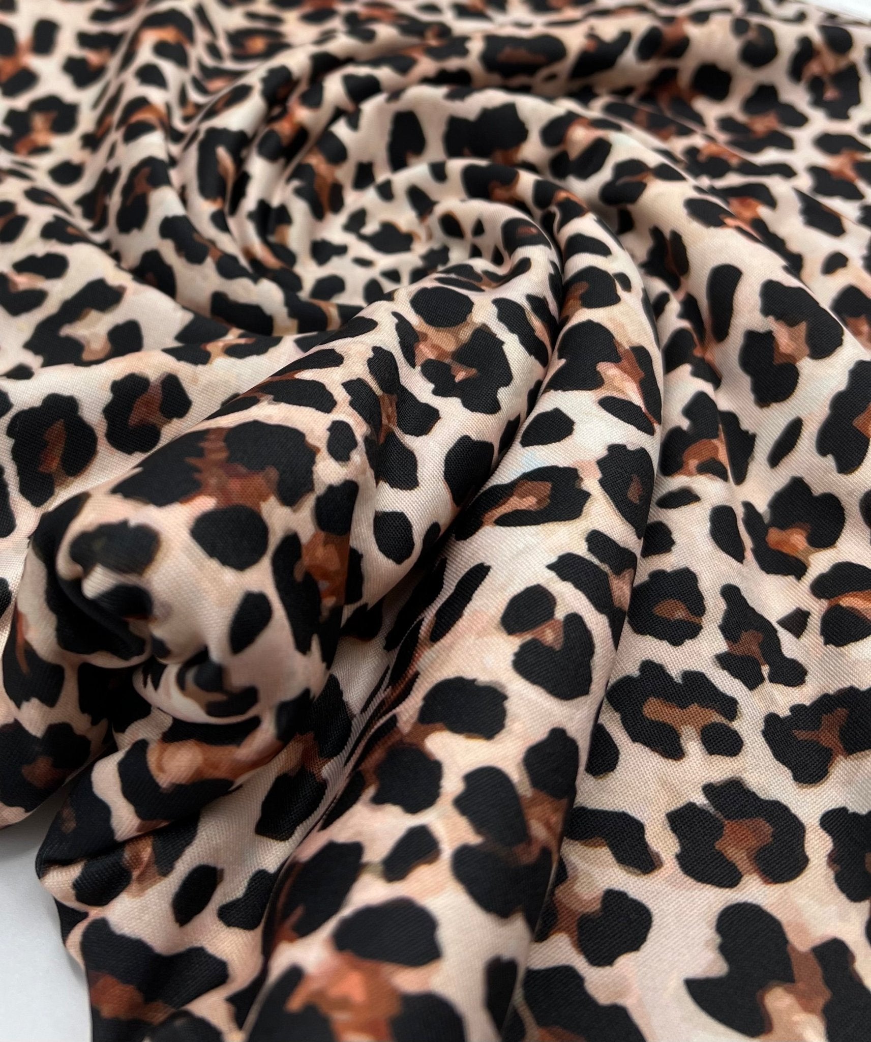 Leopard Animal Print Soft Touch Stretch Fabric - T9 Fabrics