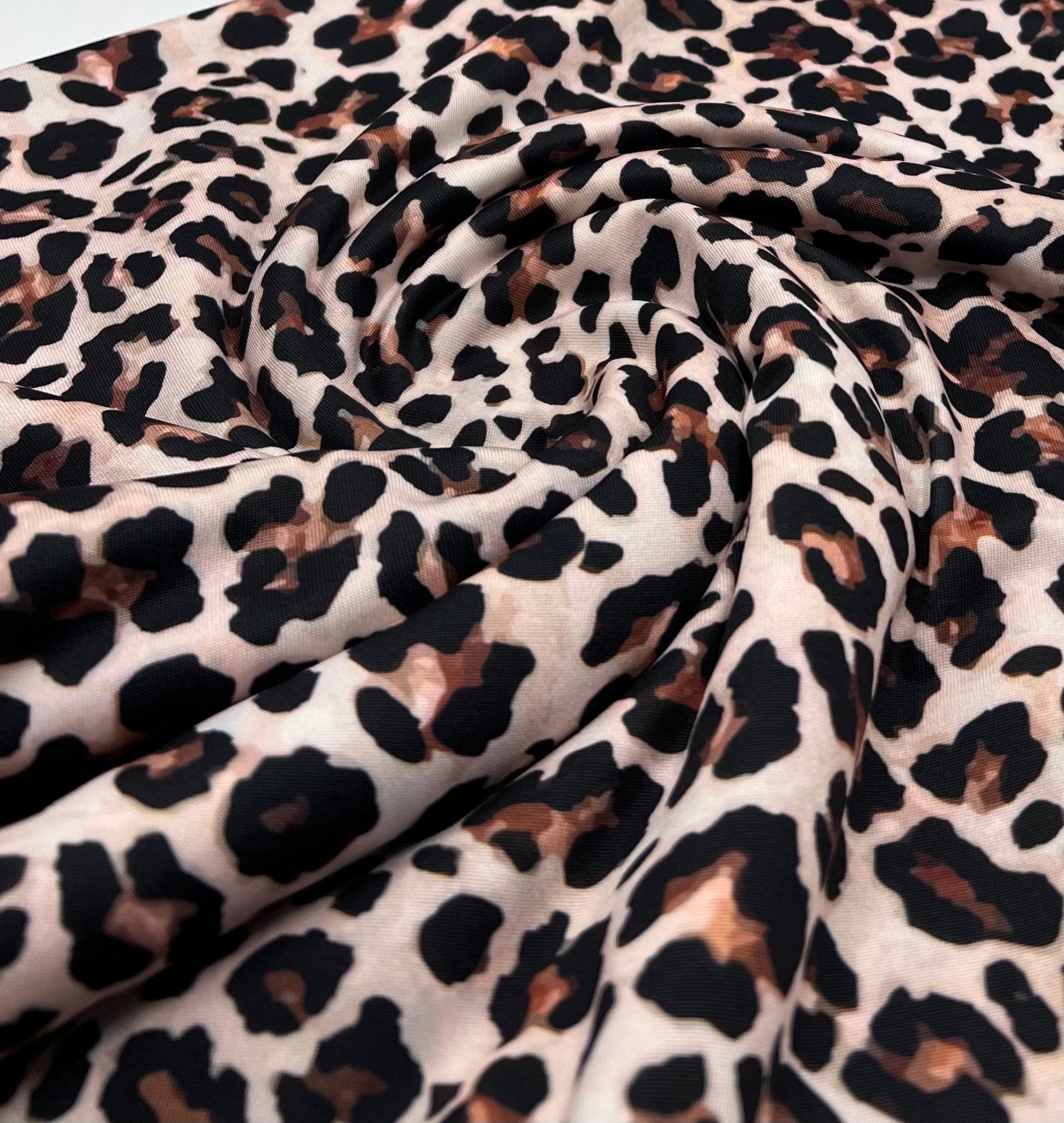 Leopard Animal Print Soft Touch Stretch Fabric - T9 Fabrics