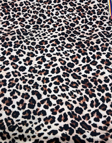 Leopard Animal Print Soft Touch Stretch Fabric - T9 Fabrics