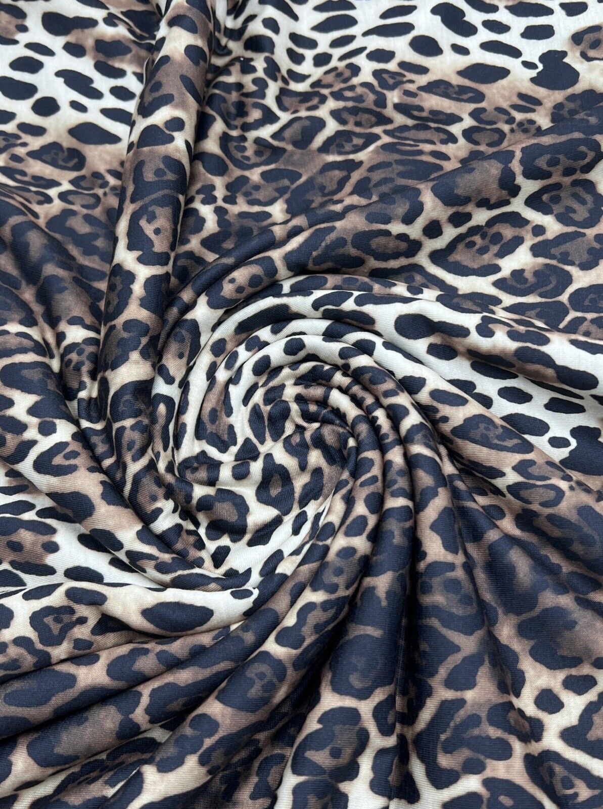 Leopard Animal Print Spun Poly Stretch Fabric - T9 Fabrics