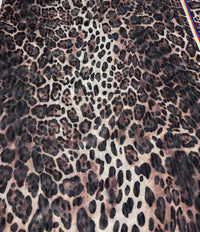 Leopard Brown Mix Mesh Fabric Stretch - T9 Fabrics