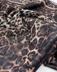 Leopard Brown Mix Mesh Fabric Stretch - T9 Fabrics