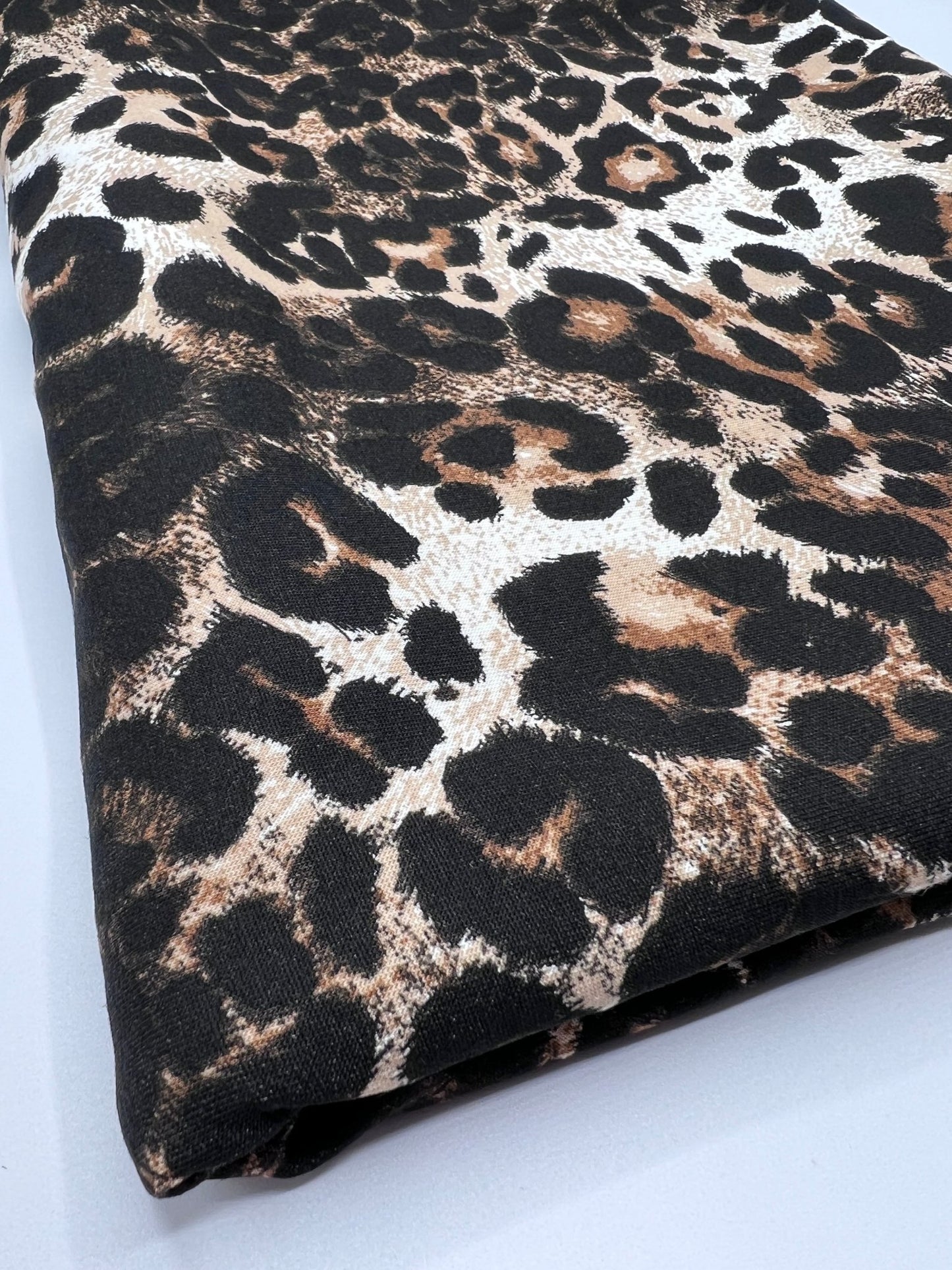 Leopard Brown Mix Print Viscose Elastane Fabric - T9 Fabrics