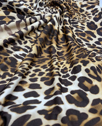 Leopard Mix Print Lightweight Jersey Crepe Fabric 4 Way Stretch - T9 Fabrics