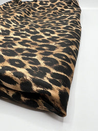 Leopard Print Brown Velour Fabric - T9 Fabrics