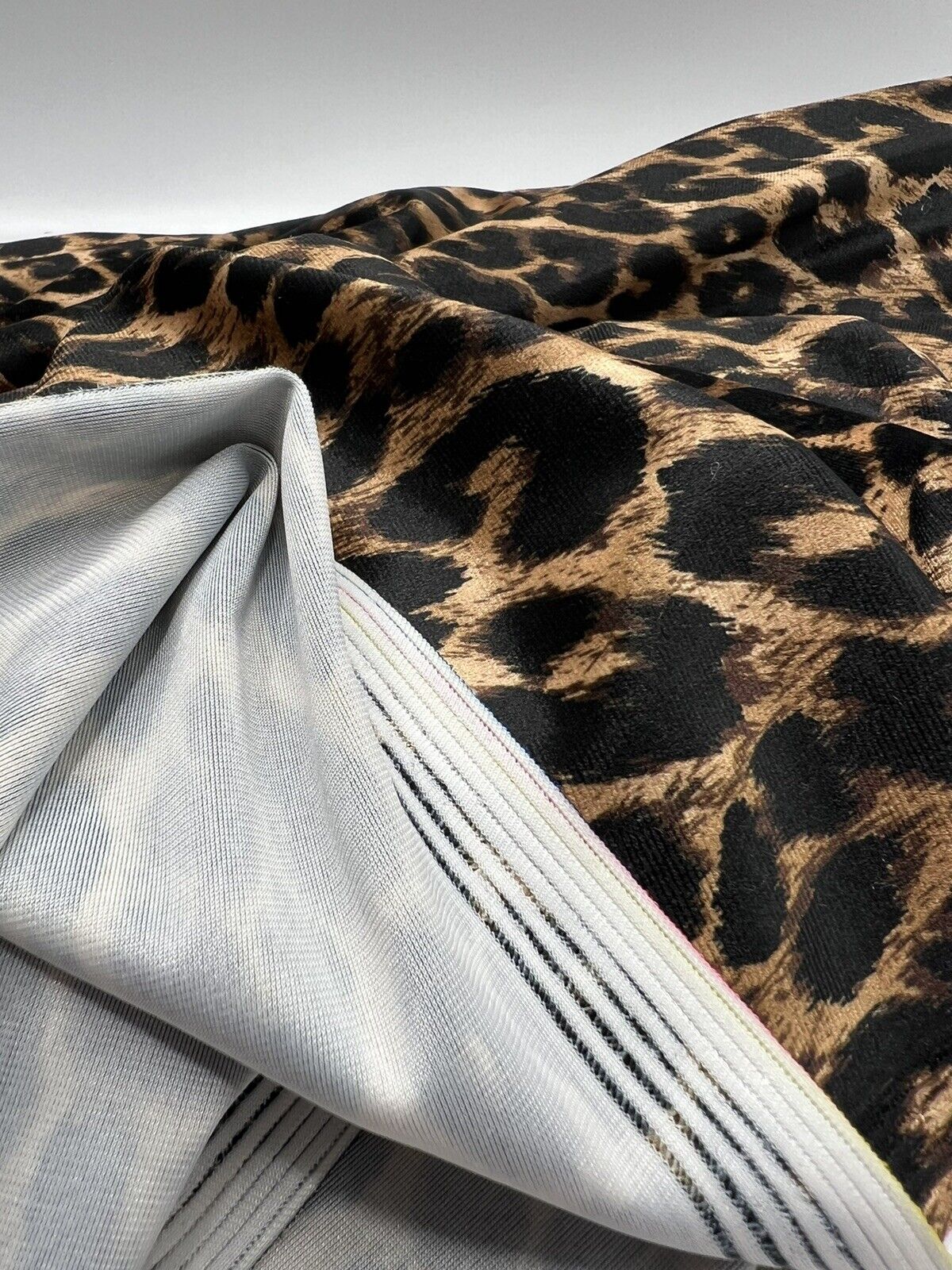 Leopard Print Brown Velour Fabric - T9 Fabrics