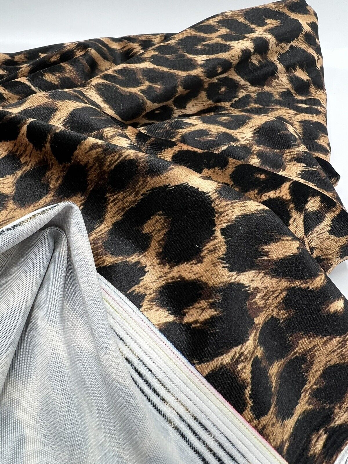 Leopard Print Brown Velour Fabric - T9 Fabrics