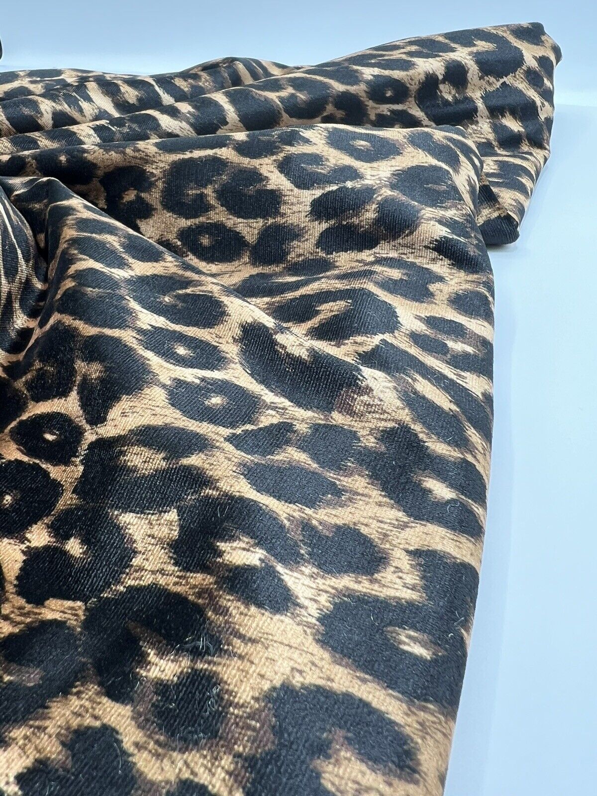 Leopard Print Brown Velour Fabric - T9 Fabrics