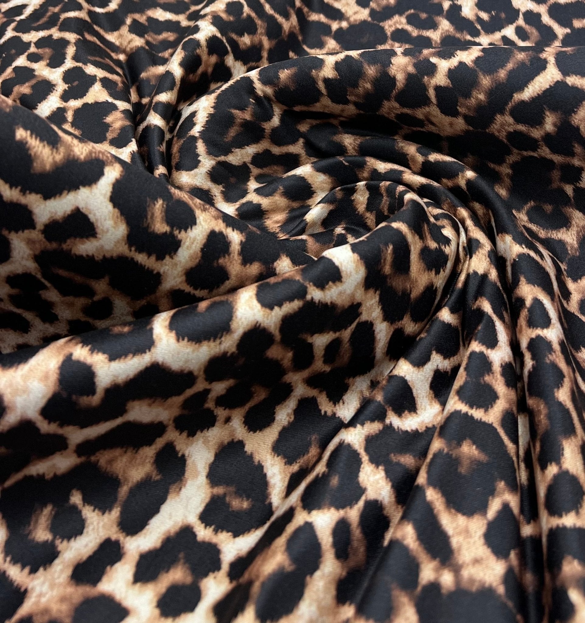 Leopard Printed Bengaline Fabric - T9 Fabrics