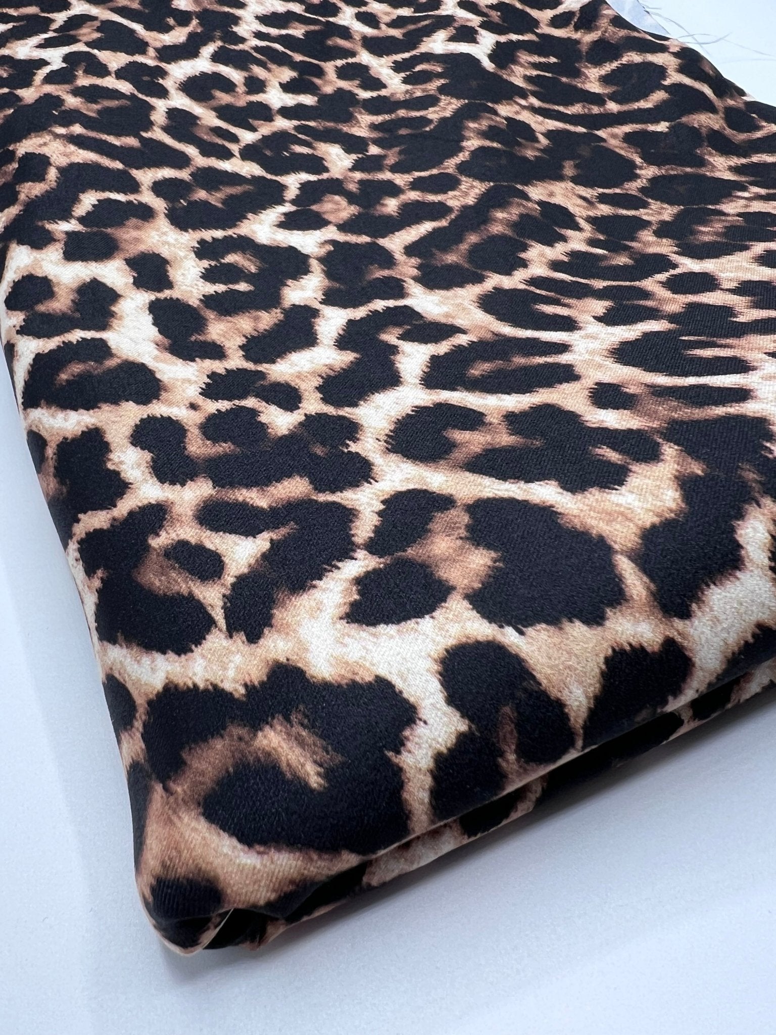 Leopard Printed Bengaline Fabric - T9 Fabrics