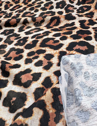 Leopard Printed Lightweight Onionskin Stretch Fabric - T9 Fabrics