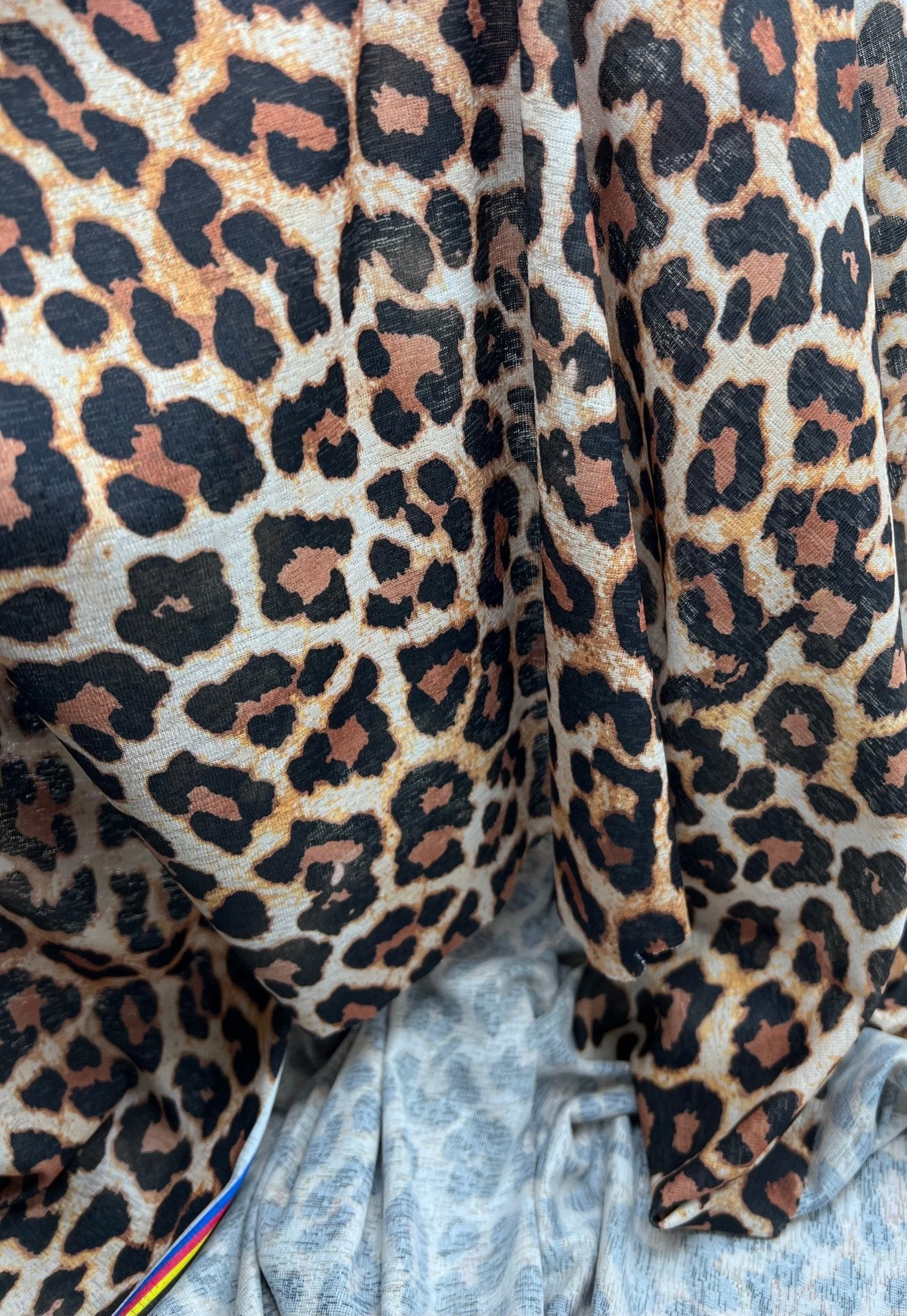 Leopard Printed Lightweight Onionskin Stretch Fabric - T9 Fabrics