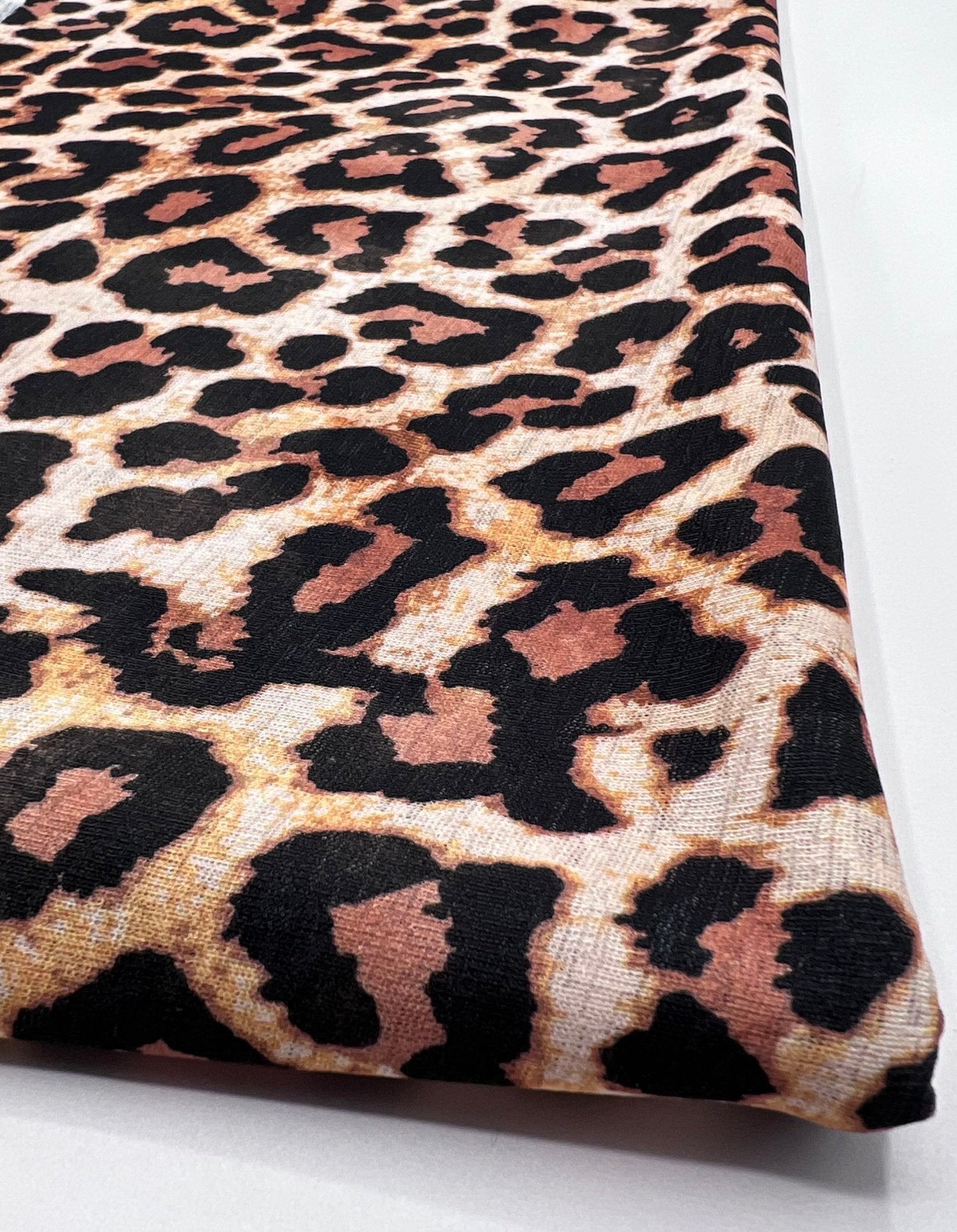 Leopard Printed Lightweight Onionskin Stretch Fabric - T9 Fabrics