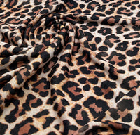 Leopard Printed Lightweight Onionskin Stretch Fabric - T9 Fabrics