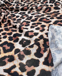 Leopard Printed Lightweight Onionskin Stretch Fabric - T9 Fabrics