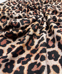 Leopard Printed Lightweight Onionskin Stretch Fabric - T9 Fabrics