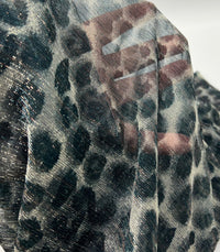 Leopard Shimmer Shiny Print Mesh Fabric Stretch - T9 Fabrics