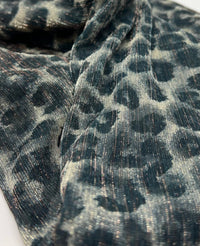 Leopard Shimmer Shiny Print Mesh Fabric Stretch - T9 Fabrics