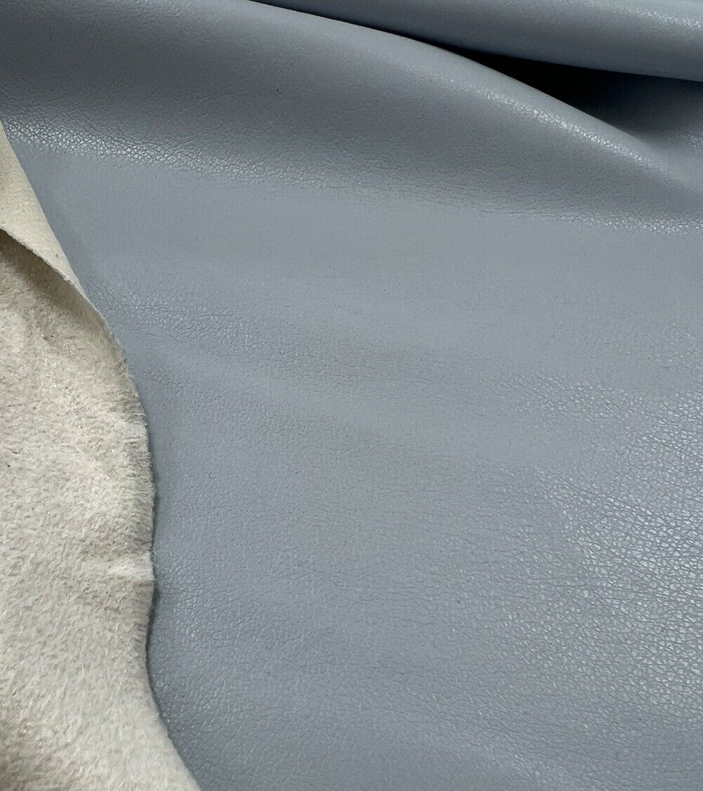 Light Blue Faux Leather Leatherette Stretch Fabric - T9 Fabrics