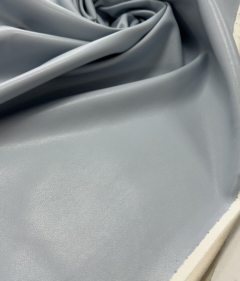 Light Blue Faux Leather Leatherette Stretch Fabric - T9 Fabrics