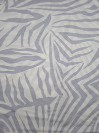 Light Grey Zebra Print Soft Touch Stretch Fabric - T9 Fabrics