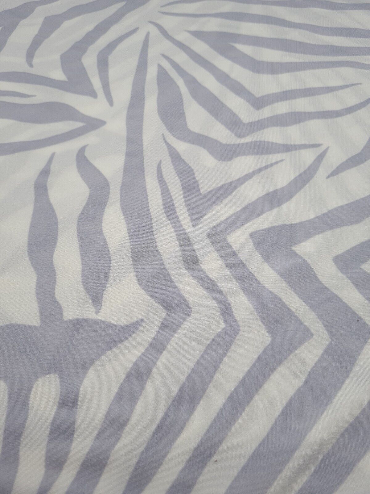 Light Grey Zebra Print Soft Touch Stretch Fabric - T9 Fabrics