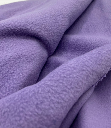 Light Lilac Plain Anti - Pil Polar Fleece Fabric Blanket Loungewear - T9 Fabrics