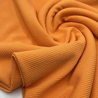 Light Orange Crinkle Rib Stretch Fabric - T9 Fabrics