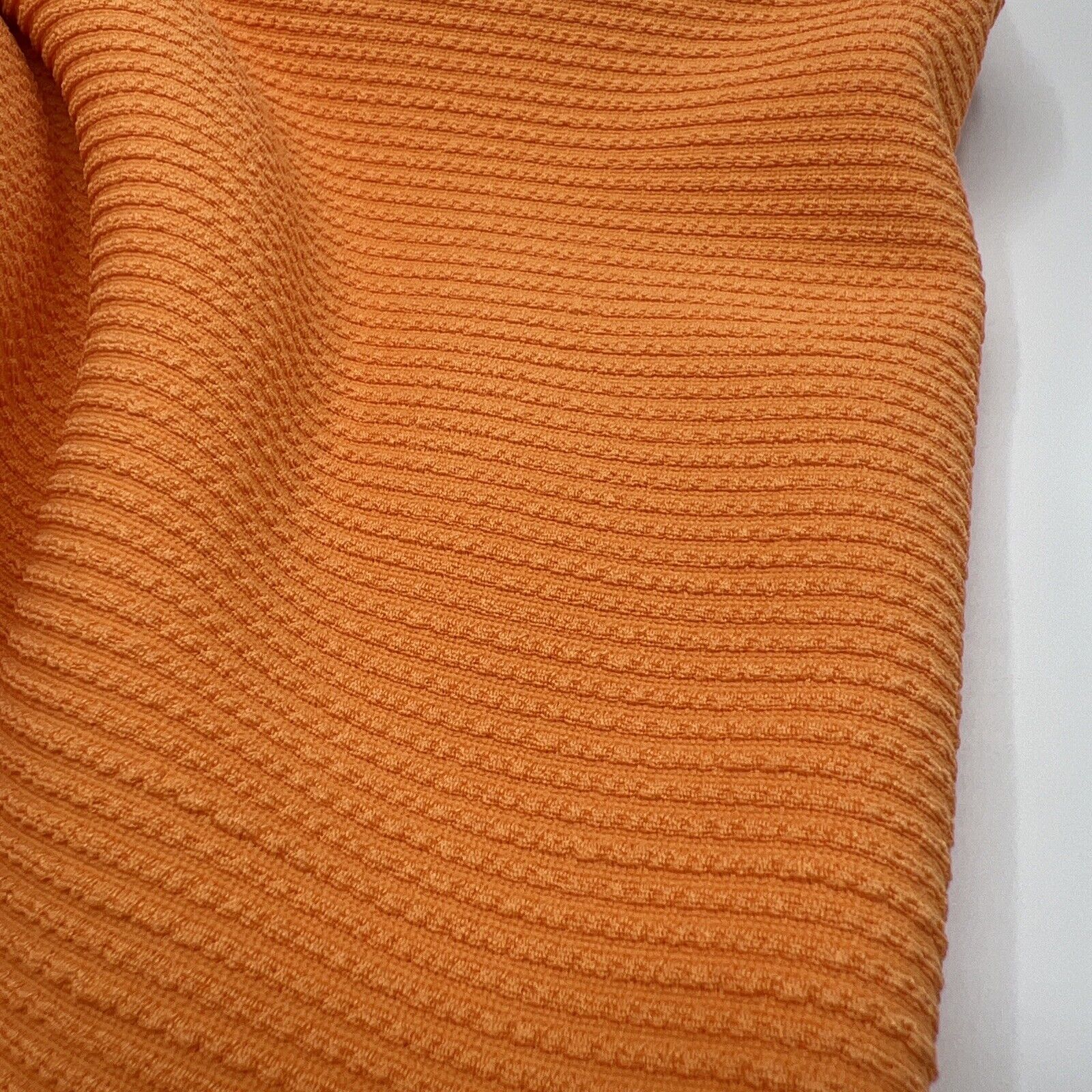 Light Orange Crinkle Rib Stretch Fabric - T9 Fabrics