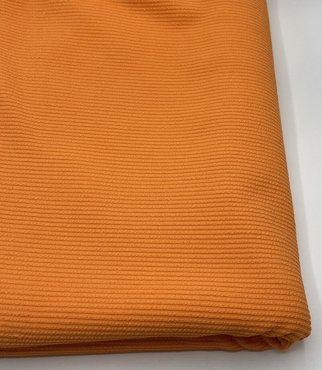 Light Orange Crinkle Rib Stretch Fabric - T9 Fabrics