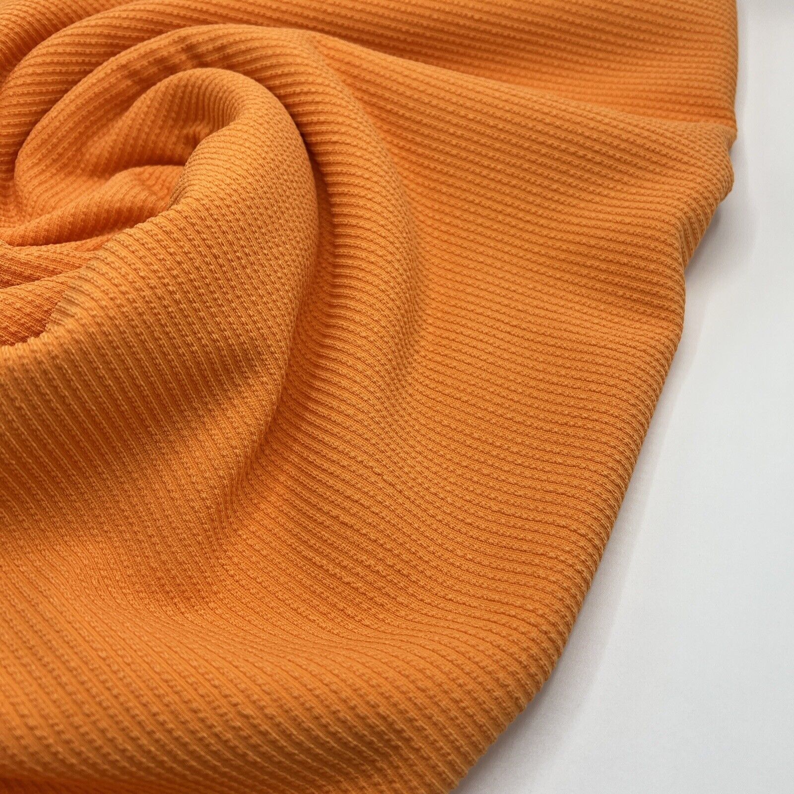 Light Orange Crinkle Rib Stretch Fabric - T9 Fabrics