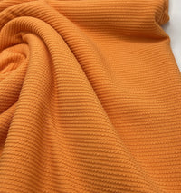 Light Orange Crinkle Rib Stretch Fabric - T9 Fabrics