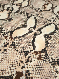 Light Pink Peach Snake Print Soft Touch Fabric - T9 Fabrics