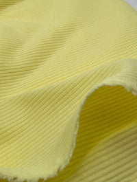 Light Yellow 2X1 Fine Rib Stretch Fabric - T9 Fabrics