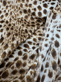 Lightweight Leopard Print Velour Fabric - T9 Fabrics