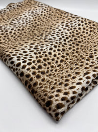 Lightweight Leopard Print Velour Fabric - T9 Fabrics