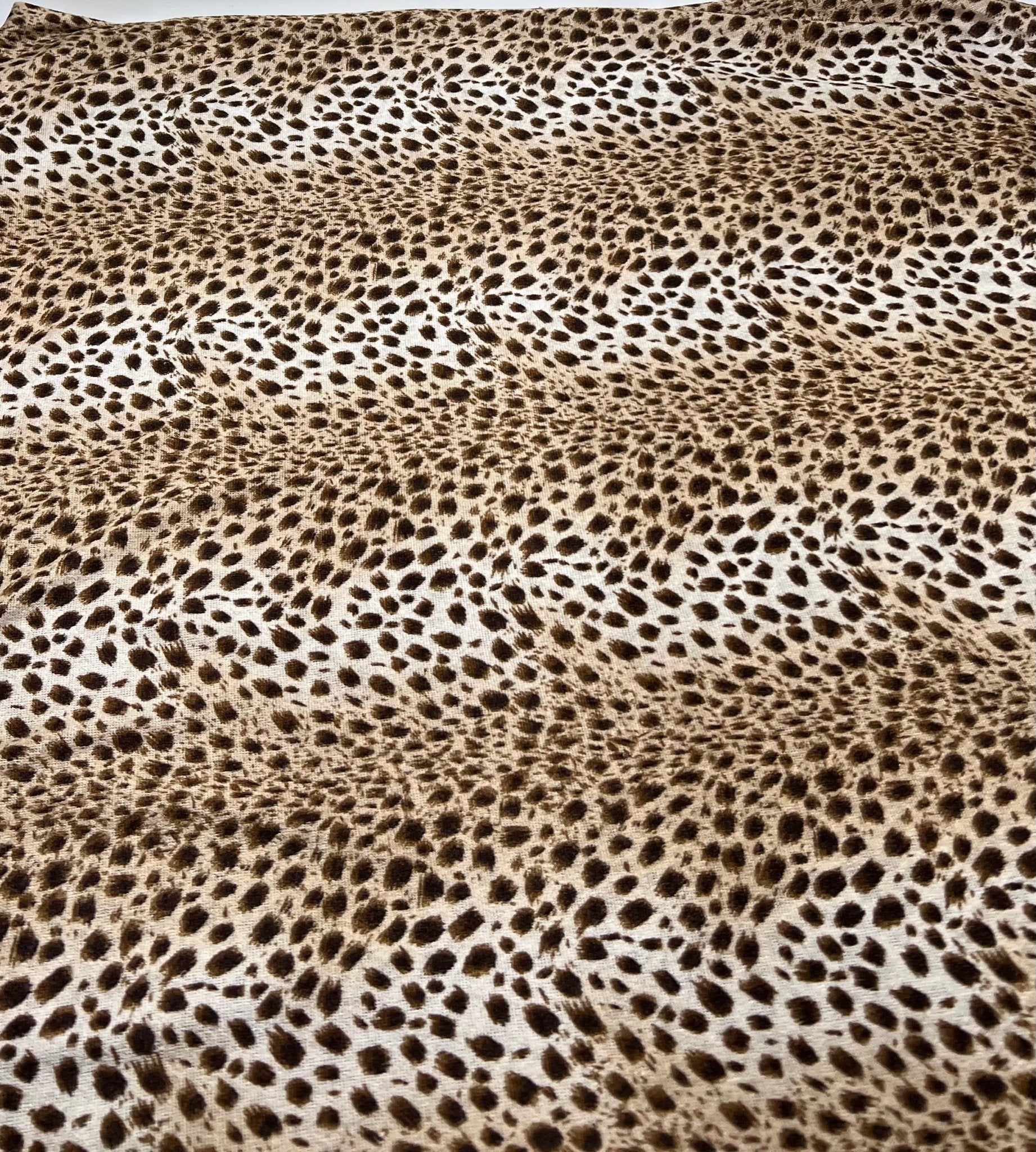 Lightweight Leopard Print Velour Fabric - T9 Fabrics