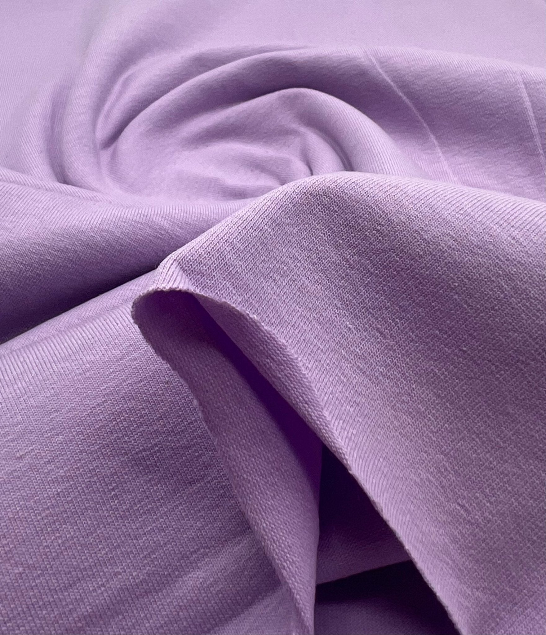 Lilac Cotton Stretch Jersey 200 GSM 95/5 Lycra 4 Way Stretch - T9 Fabrics
