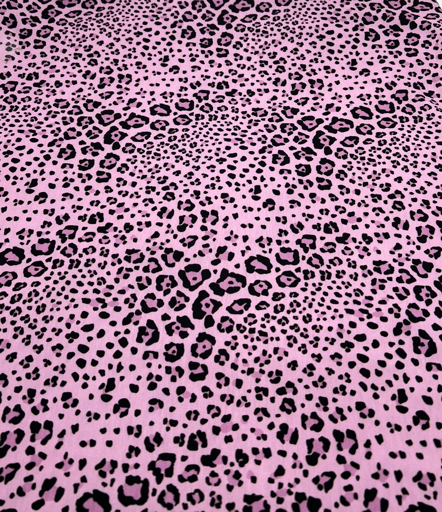 Lilac Pink Black Animal Print Viscose Elastane 4 Way Stretch Fabric - T9 Fabrics